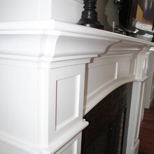 fireplace and mantel