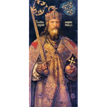 Albrecht Durer Emperor Charlemagne, 15"x30" Wall Decal Print