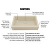 Karran Retrofit Farmhouse Quartz 34" Single Bowl Sink Kit, Bisque
