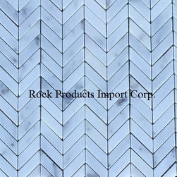 CHEVRON- 19M STATUARY WHITE - Mosaic Tile
