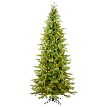 Vickerman Balsam Spruce Slim Artificial Christmas Tree with 3MM Lights