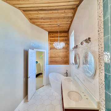 Cedar & Teal Modern Master Bathroom