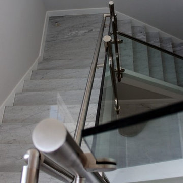 Contemporary Glass & Stainless Steel Rail - Quail West
