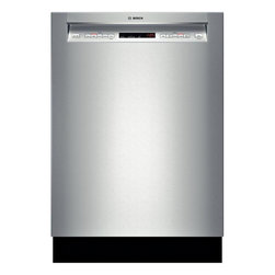 Bosch 24" Recessed Handle 500 Series Dishwasher, Stainless Steel | SHE65T55UC - Dishwashers