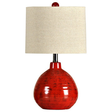 Signature 1 Light Table Lamp, Red, 12"