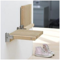 fold down seat in mudroom