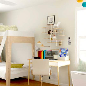 Kids & Teens Bedroom & Homeschool Room Green
