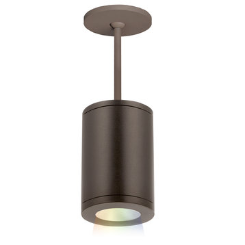 Tube Architectural 5" LED Color Changing Pendant Flood Beam, Bronze