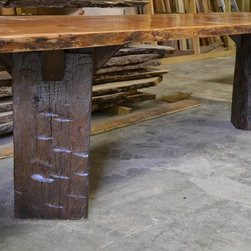 Live Edge Table with Barn Beam Base - Products