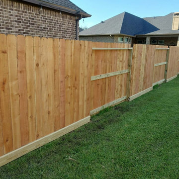 Western Red Cedar Good Neighbor Fence in Bridgeland