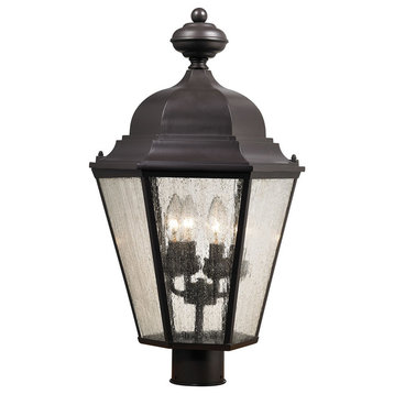 Thomas Lighting Cotswold 4 Light Outdoor Post Lamp In Oil Rubbed Bronze
