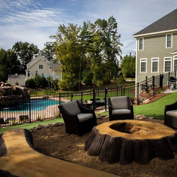 ClifRock Tree Stump Outdoor Fire Pit & Water Feature in Connecticut