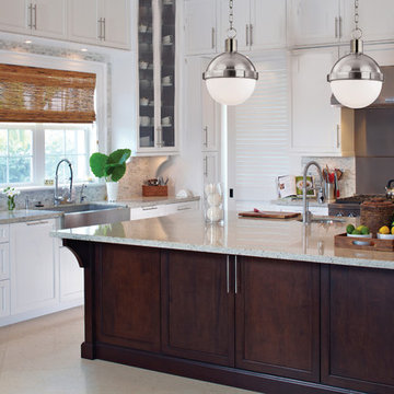 Lambert Pendants above Kitchen Island
