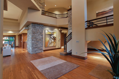Entryway - contemporary entryway idea in Portland