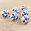 Novica Handmade Cheerful Leaves Hand-Painted Ceramic Knobs (Set Of 6)