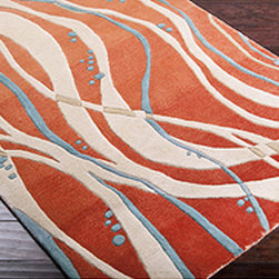 Ginger Raw Sienna Square Rug - Rugs
