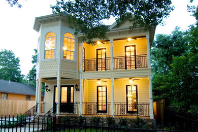 Example of an arts and crafts exterior home design in Houston