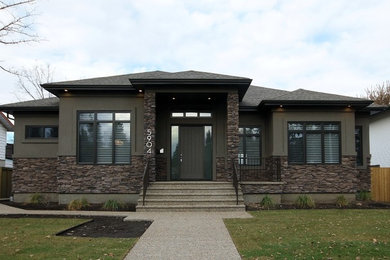 Trendy home design photo in Edmonton