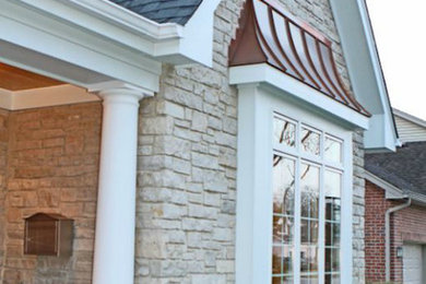 Example of a classic exterior home design in Chicago
