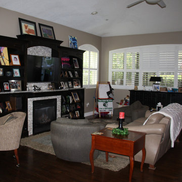 Family Room Revamp - Gray and Honey