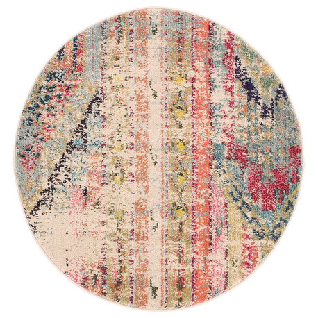 Unique Loom Multicolored Yosemite Sedona 3' 3 x 3' 3 Round Rug