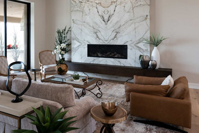 Inspiration for a transitional living room remodel in Phoenix