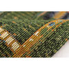 Esencia Tribal Stripe Indoor/Outdoor Mat Green 2'x2'10"