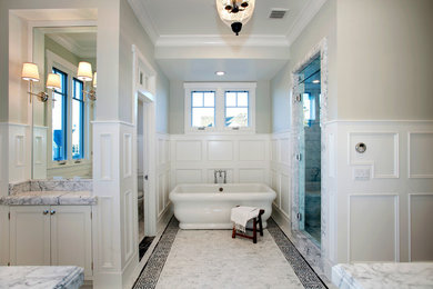 Inspiration for a coastal bathroom remodel in Orange County