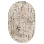 Nourison - Nourison Quarry 6' x 9' Oval Beige Grey Modern Indoor Rug - Invite movement and depth to your space with this beige and grey abstract rug from the Quarry Collection. Pools of neutral colors tie together the various elements of your room without being overpowering, while the low-profile construction lays flat quickly and does not shed. Made from a softly textured blend of polypropylene and polyester yarns designed to hide dirt and the regular wear of family life. Choose from a variety of shapes and sizes to decorate any space including the living room, hallway, entryway, dining room, and kitchen.