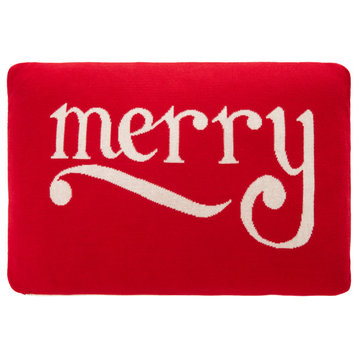 Be Merry Pillow Red