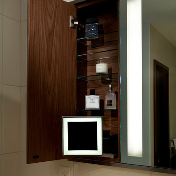Concealed make-up mirror