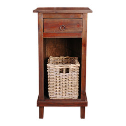 Sunset Trading Cottage End Table with Basket - Side Tables And End Tables