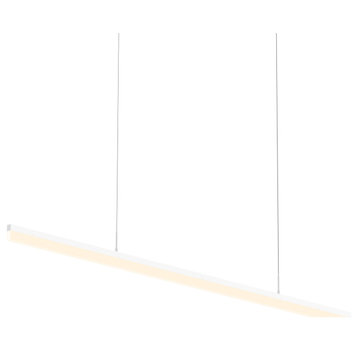Stiletto LED Pendant, Satin White, 60"