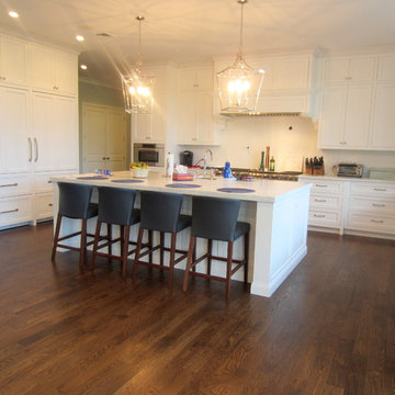 LOCUST VALLEY: 4" SELECT WHITE OAK SUPPLY/INSTALL & FINISH W DARK WALNUT/TRAFFIC