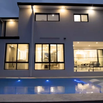 Villa Exterior Facade & Swimming Pool Backyard