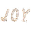 16" LED Twinkle Lighted Metal Wire Joy Sign Outdoor Christmas Decoration