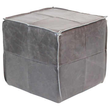 Leather Cube, Grey