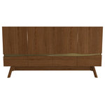Maria Yee - Rhine 67" Sideboard, Finish: Ginger, Brass - Please refer to secondary image for color variation listed.