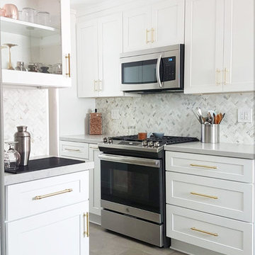 Removal of walls to open a small Long Beach kitchen