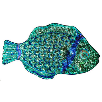 Metallic Mini Tropical Fish Fusion Series Ceramic Pool Mosaic 4", Caribbean