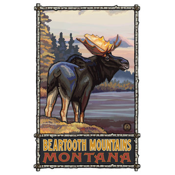 Paul A. Lanquist Beartooth Mountains Montana Moose Art Print, 24"x36"