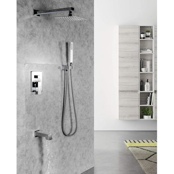 Dyconn Faucet Talise SS312A-CHRT Wall Mounted 3-Setting Shower Faucet System