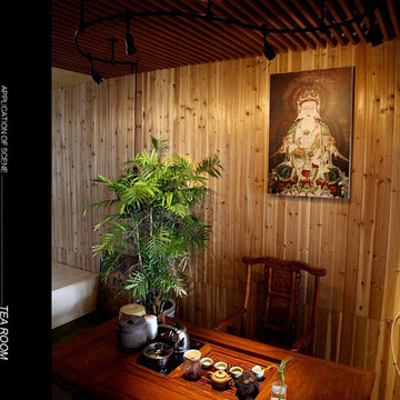 monorail track light for tea house lighting