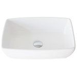 Stylish - STYLISH 19" White Rectangular Ceramic Vessel Bathroom Sink - P-220