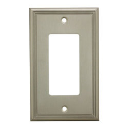 Cosmas - Cosmas Decorative Wall Plates/Outlet Cover, Satin Nickel, 65000 Series - Switch Plates And Outlet Covers