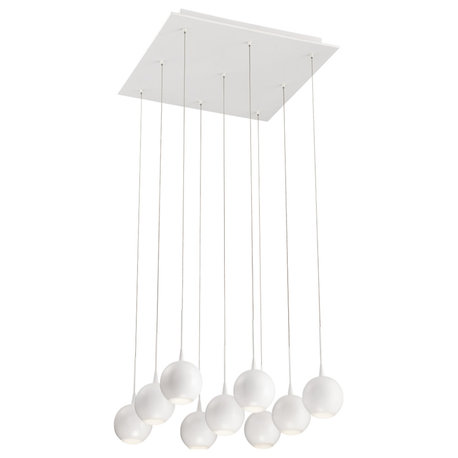 9-Light Midcentury Chandelier by Eurofase