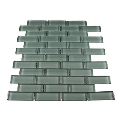 1x3 Smoke Glossy Subway Glass Mosaic Tiles - Home Accessories & Decor