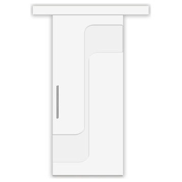Flush barn door different colors and hardware options CNC engraving designs, 42"x81"