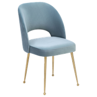 Swell Sea Blue Velvet Chair