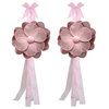 Flower Curtain Tie Backs Brown Pink Hailey Tieback Pair Set